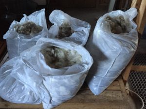 5 more bags of mohair from the spring 2016 shearing.